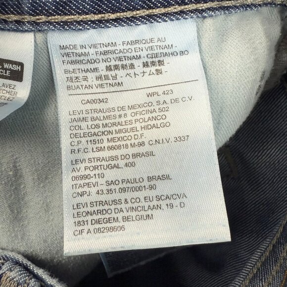 Levis 514 Jeans Mens 34x34 Blue Straight Fit Slim Leg Classic Cotton Blend Faded - Picture 4 of 8